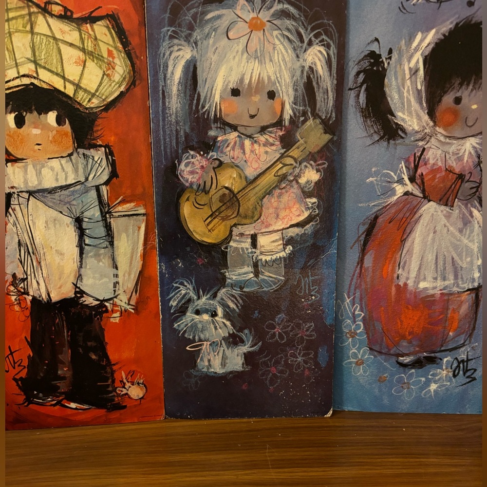 1970’s Lithographs from Anne Fitzgerald “Fitz”. Signed,  Big Eyed Childr…